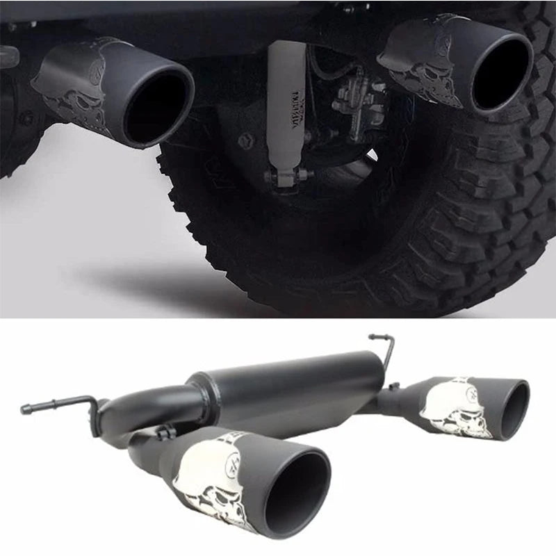 For Wrangler Jeep JK 2007-2017 Exhaust Pipe Muffler System Matte Black Car Auto Parts 2 4doors