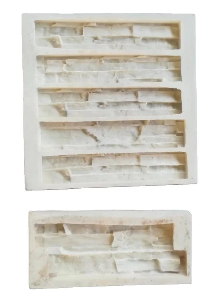 Wall 3D Decoration Silicone Stone Brick Paving Building Materials Mold Artificial Polyurethane Stone Mold