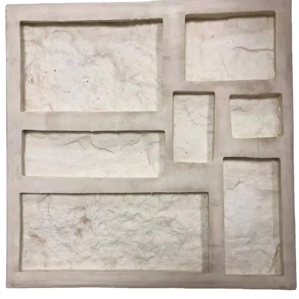 Wall 3D Decoration Silicone Stone Brick Paving Building Materials Mold Artificial Polyurethane Stone Mold
