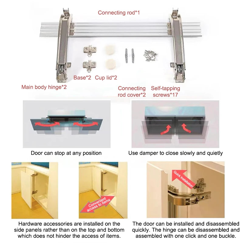 Oem Custom Opening Accessories Cupboard Flush Swing System Lateral Sliding Wardrobe Cabinet Wooden Floor Bus Luggage Door Hinge