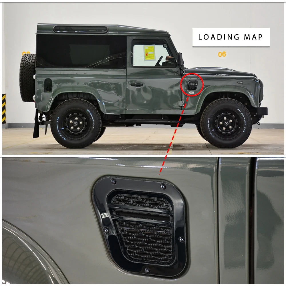 2x for Land rover defend parts Side Vent Grille Tuning Car auto parts tuning air side vents Grille