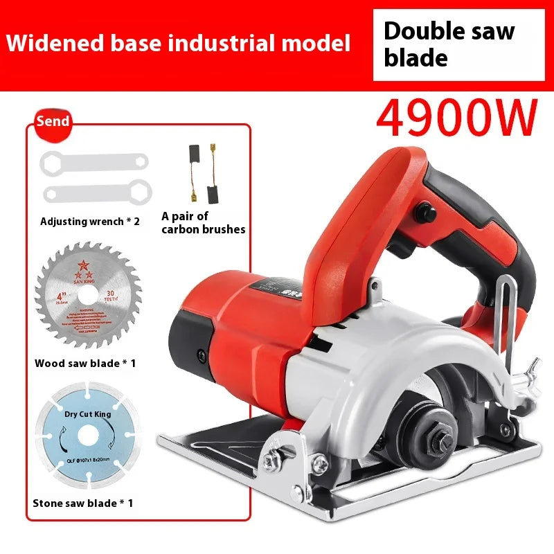 4900W Electric Circular Saw Multifunctional Cutting Machine Handheld Circular Saws Tiles Wood Metal Stone Slotting Chainsaw