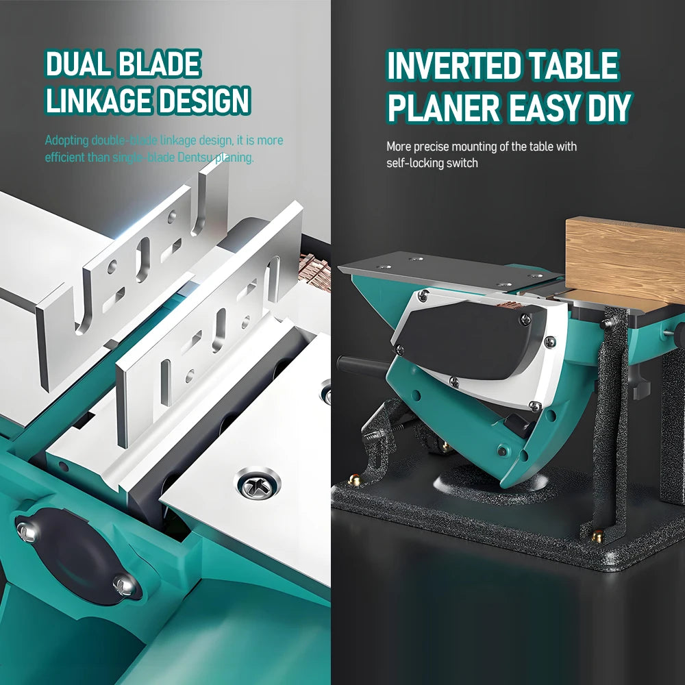 Electric Hand Planer 220V 1800W Multi-Functional Handheld Wood Planer Lightweight Electric Woodworking Planer Adjustable Depth