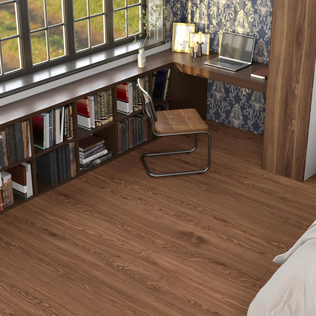 1Roll Peel and Stick Floor sticker Natural Wood Grain Appearance Self Adhesive Scratch Prevention Suitable for Kit