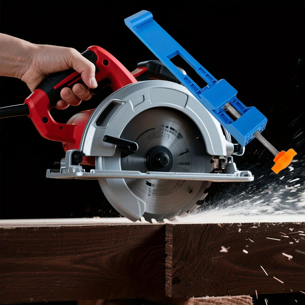 Electric circular saw, equipped with ABS guiding system and adjustable precision cutting mechanism - heavy-duty and durable ABS