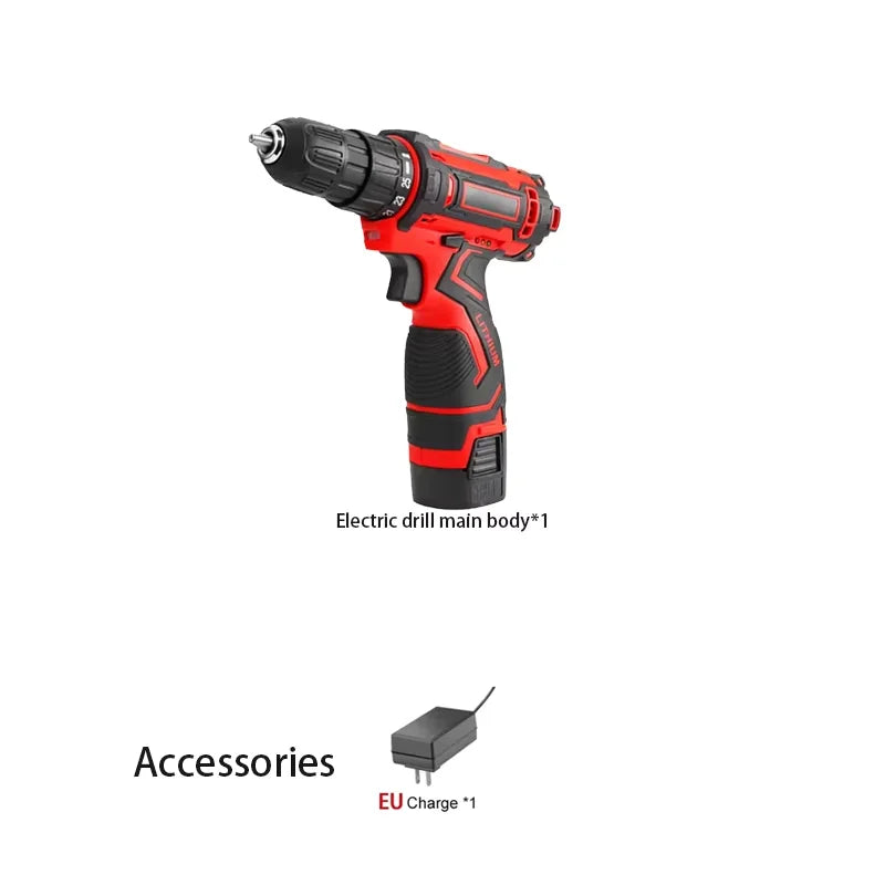 Electric Drill 16.8V Cordless Drill Electric Screwdriver Mini Wireless Power Driver DC Lithium-Ion Battery