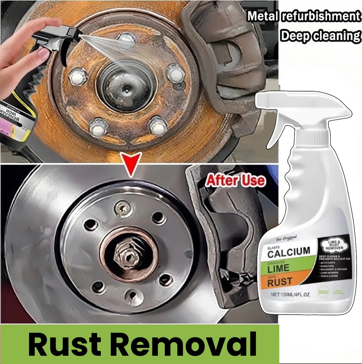 Car rust removal spray engine rust remover auto parts maintenance cleaner fast rust removal and anti-corrosion