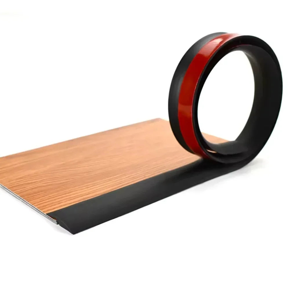 1PC 1m/39.37in Self-Adhesive Floor Transition Strip, Flexible Wood Grain Design Edging for Carpet, Laminate&Floors, Threshold