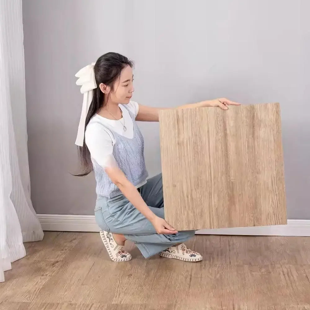Wear-resistant Self-adhesive Wood Grain Floor Sticker Thickened Non-Slip Floor Wallpaper PVC Waterproof Wall Sticker