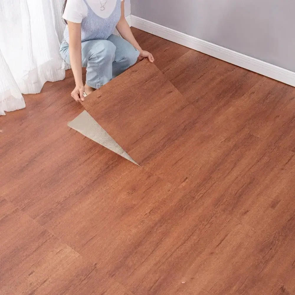 Wear-resistant Self-adhesive Wood Grain Floor Sticker Thickened Non-Slip Floor Wallpaper PVC Waterproof Wall Sticker
