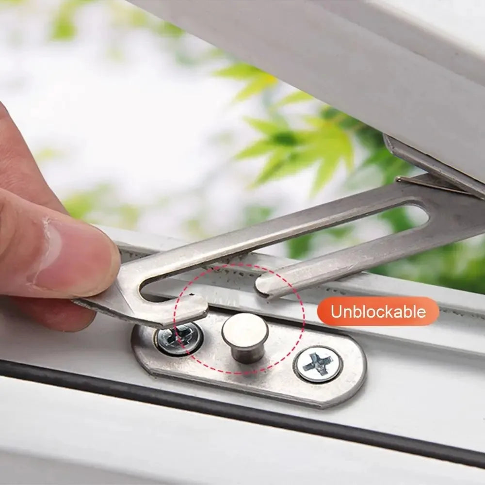 Window Hook Latches Adjustable Suspended Window Strut Limiter Hotel Office Building High Rise Children's Safety Lock Protector