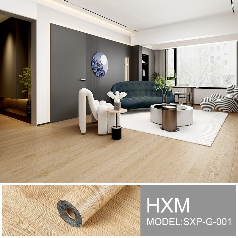 40CM Self-adhesive Waterproof Non-slip Wood Grain Floor Sticker for Living Room Bedroom Modern Style Home Decorate Wall Stickers