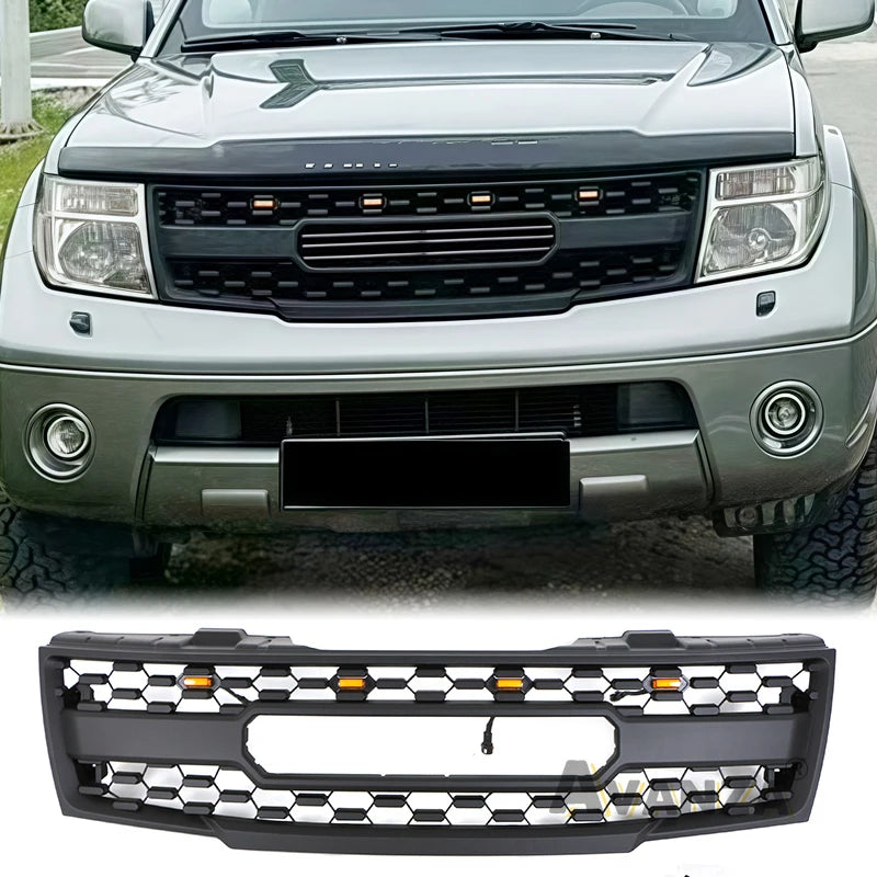 Front Grill With Led Lights Bumper Grille Modification Accessories Auto Parts Fits For 20052006 2007 2008 Nissan Frontier Grill