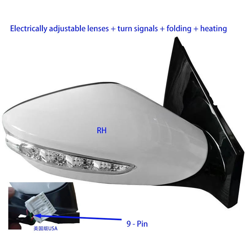 For Hyundai SONATA 2011-2013 Auto parts Electric With turn signal  rearview mirror 5-9-wire assembly OE87610-3S440 87610-3S120