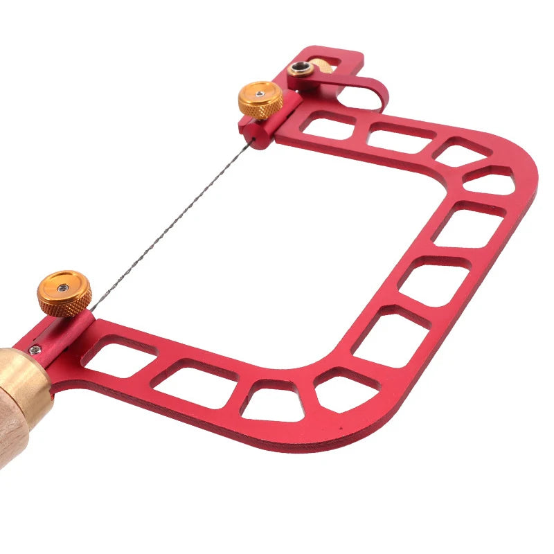 Coping Saw Aluminum Alloy Frame Curve Saw Woodworking Wire Saw with Diamond Wire for Jade Stone Ceramic Glass Wood Metal Cutting