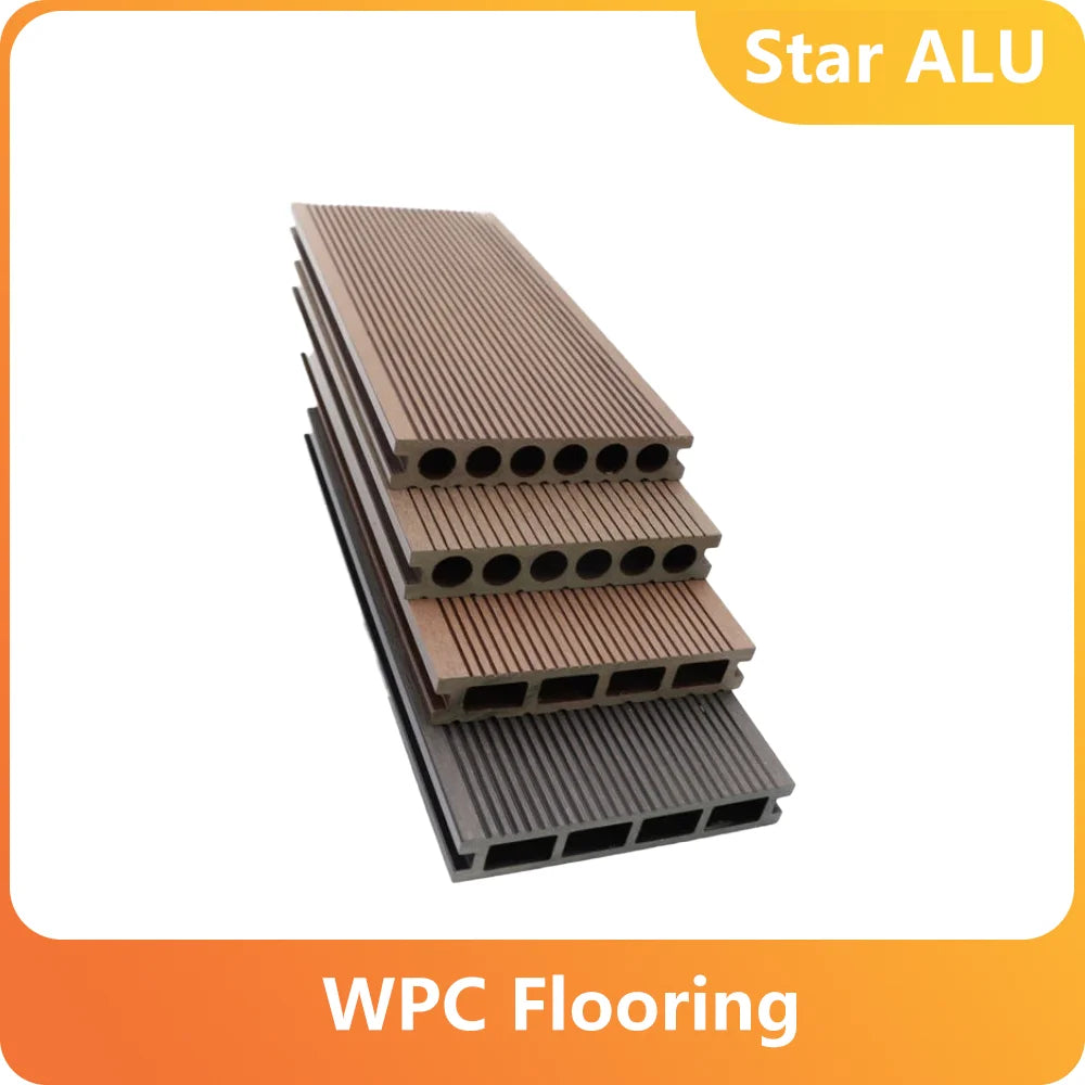 Wood Plastic Composite Wpc Decking Deck Flooring Outdoor for Decorate Exterior