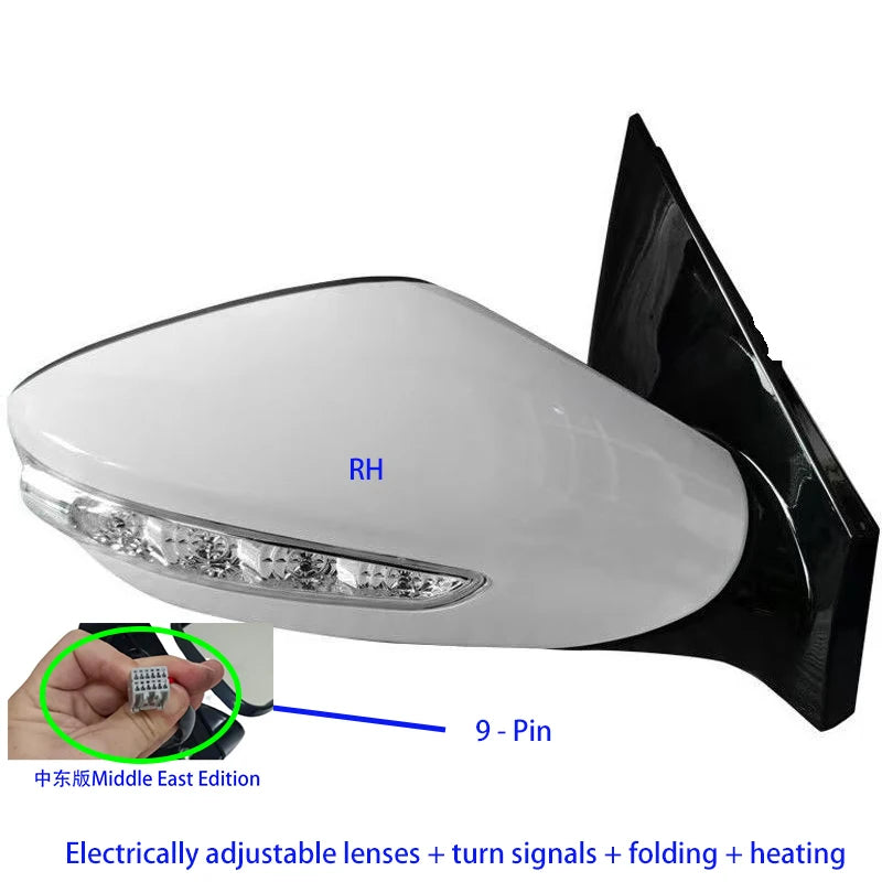For Hyundai SONATA 2011-2013 Auto parts Electric With turn signal  rearview mirror 5-9-wire assembly OE87610-3S440 87610-3S120