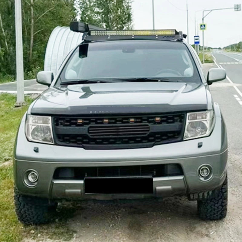 Front Grill With Led Lights Bumper Grille Modification Accessories Auto Parts Fits For 20052006 2007 2008 Nissan Frontier Grill