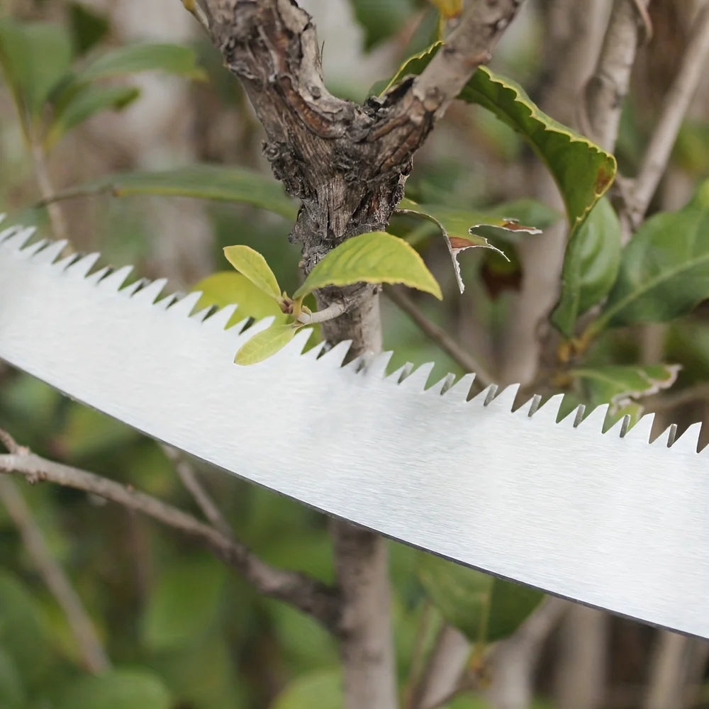 Pruning Saw ( 12" CURVED BLADE) Comfort Handle - Professional Hand Saw - Perfect for Trimming Trees, Plants, Shrubs, Wood, etc.