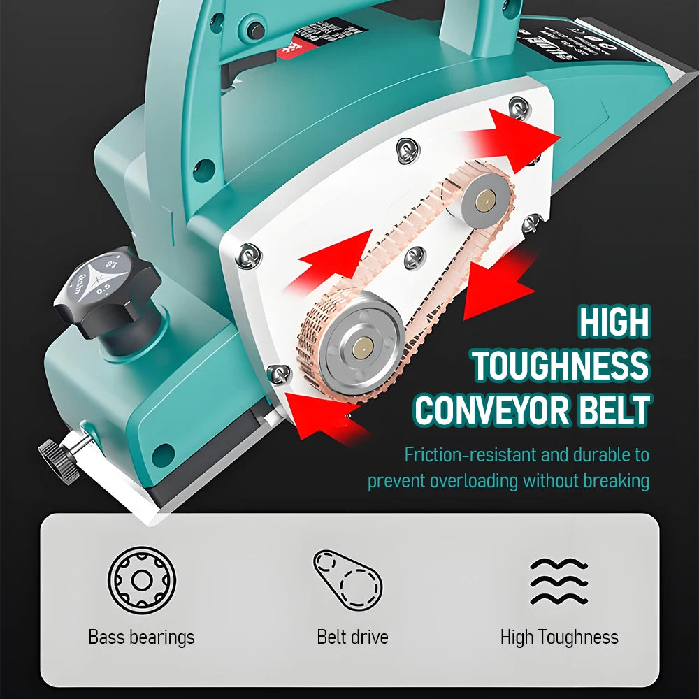 Electric Hand Planer 220V 1800W Multi-Functional Handheld Wood Planer Lightweight Electric Woodworking Planer Adjustable Depth