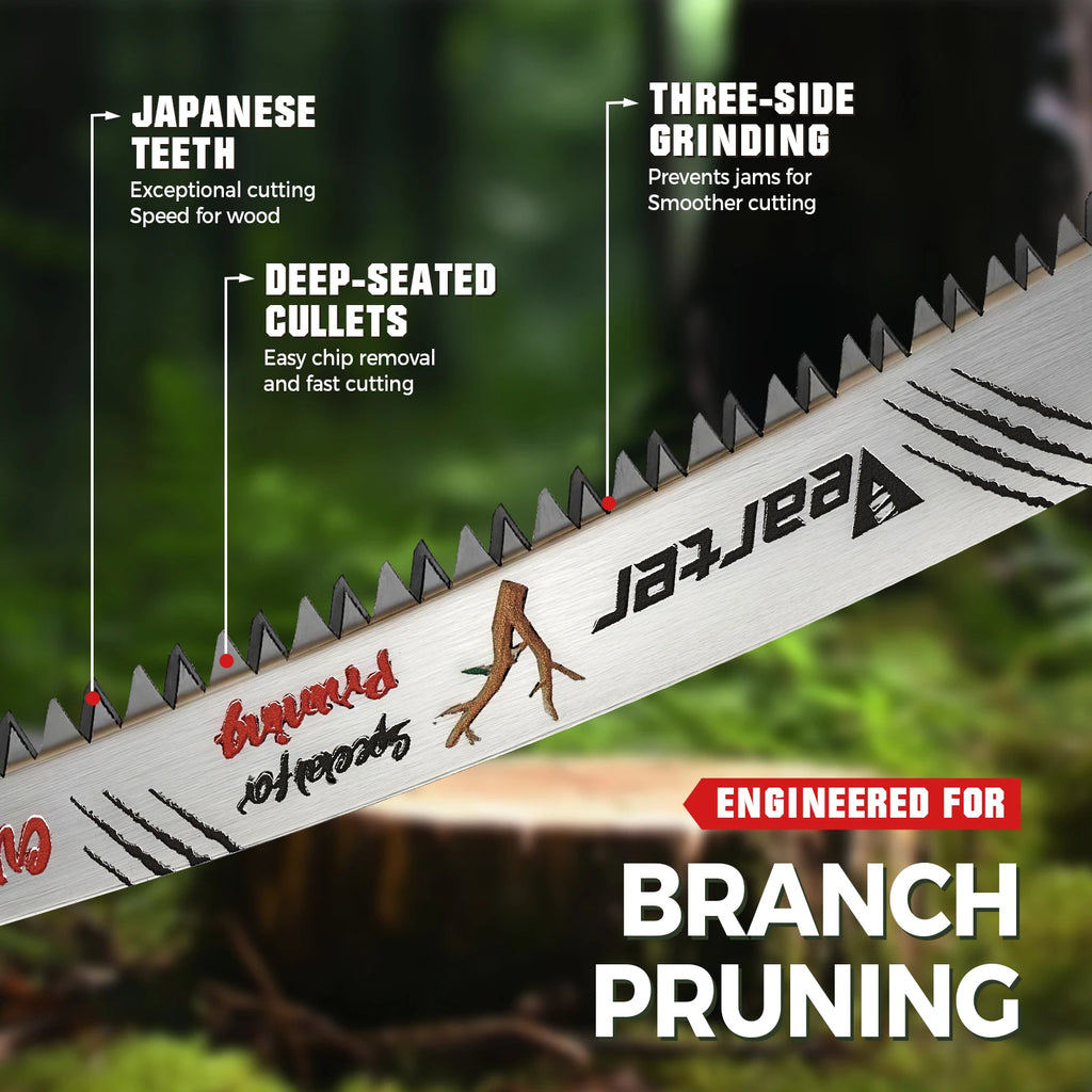 9inch Reciprocating Saw Blades,5pcs Japanese Teeth Wood Pruning Saw Blades 6TPI with curved Edge for Tree Trimming Cutting