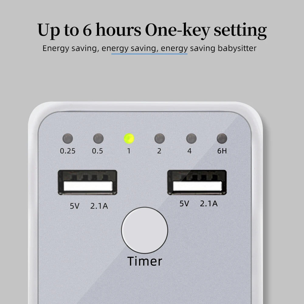 Electronic Timer Switch 6 Hour Programmable Countdown Intelligent Timing Outlet Socket USB Interface EU US UK FR Plug