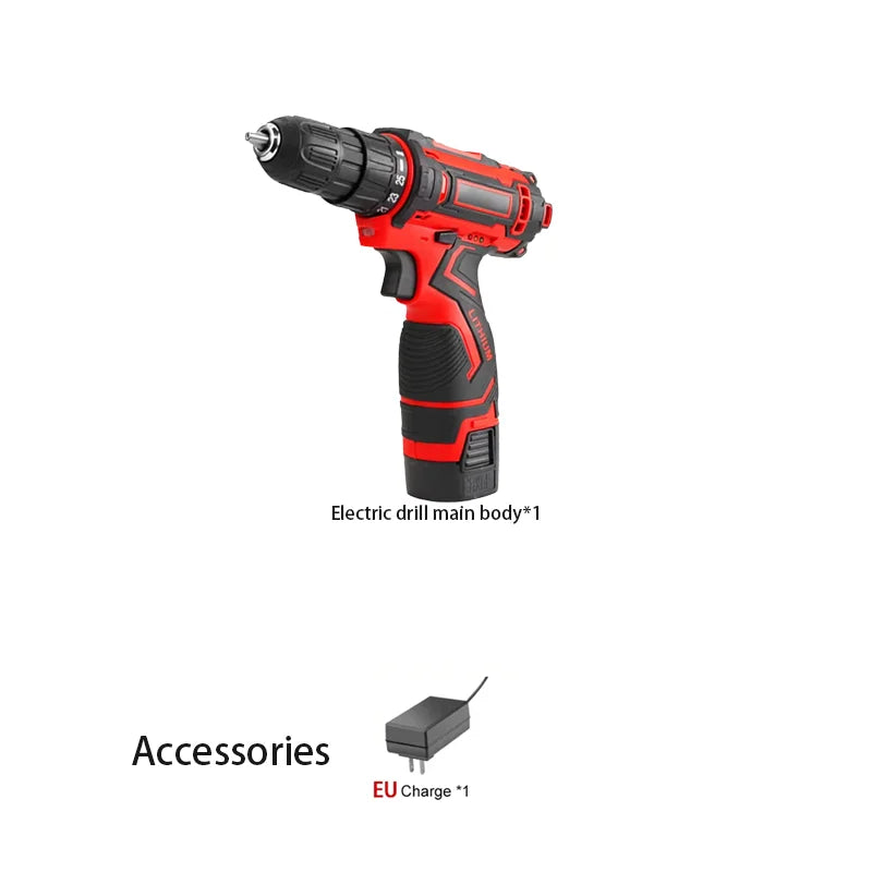 Electric Drill 16.8V Cordless Drill Electric Screwdriver Mini Wireless Power Driver DC Lithium-Ion Battery