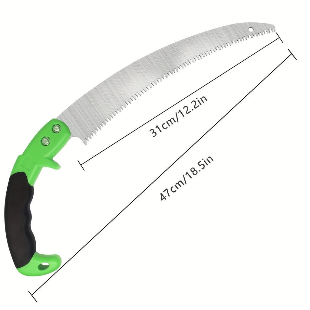 Pruning Saw ( 12" CURVED BLADE) Comfort Handle - Professional Hand Saw - Perfect for Trimming Trees, Plants, Shrubs, Wood, etc.