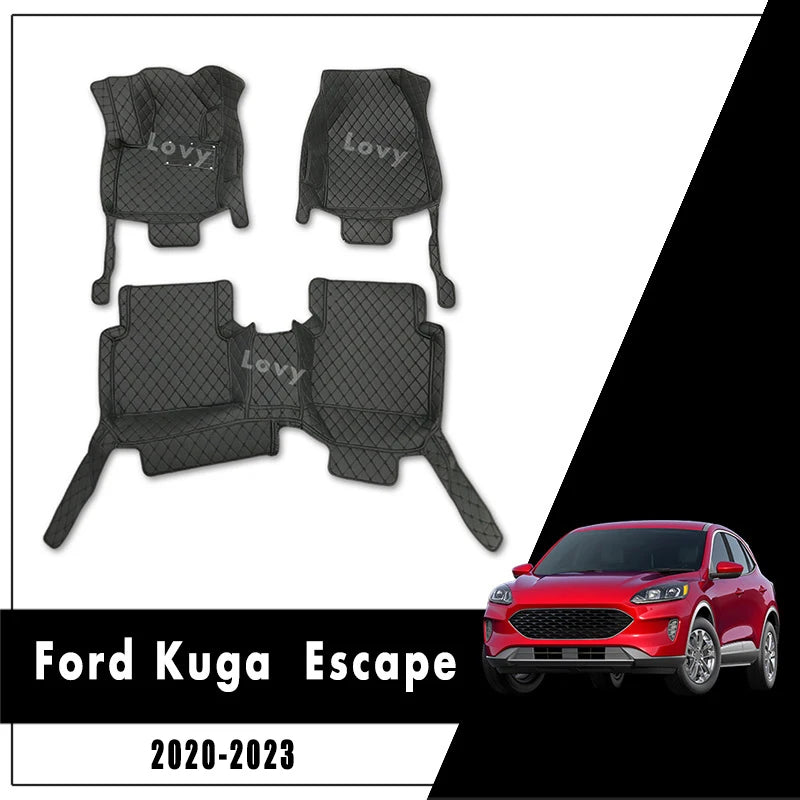 For Ford Escape Kuga 2024 2023 2022 2021 2020 Car Floor Mats Trunk Carpets Auto Parts Interior Accessories Covers Rugs Products