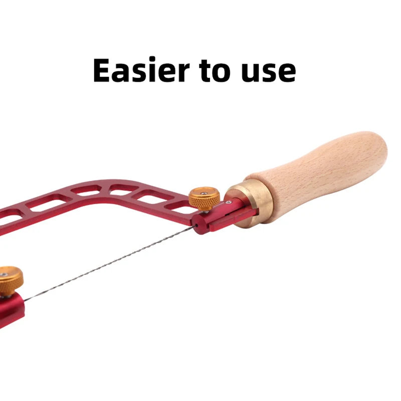Coping Saw Aluminum Alloy Frame Curve Saw Woodworking Wire Saw with Diamond Wire for Jade Stone Ceramic Glass Wood Metal Cutting
