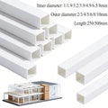 5/10/20Pcs White ABS Plastic Square Tube, Hollow Pipe for Architecture Model Making & DIY Craft, Easy Cut Building Material