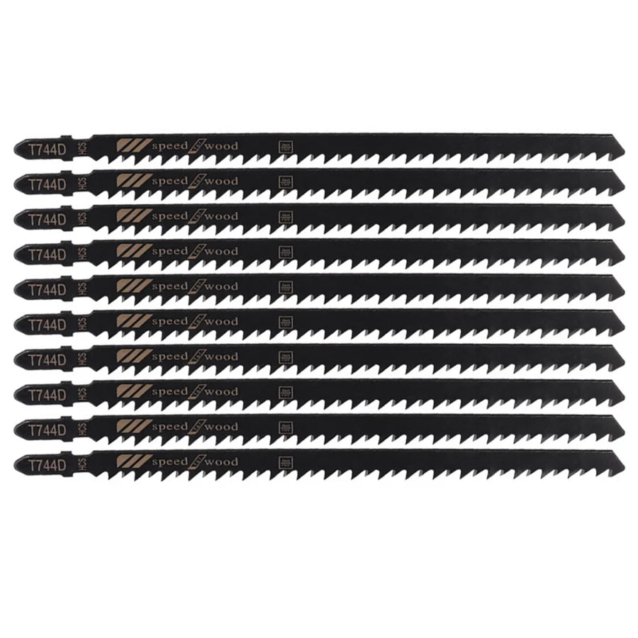 10 Pcs T744D 180mm Jigsaw Blades for Wood Cutting – Precision Curved & Straight Cuts for Wood, Plywood & MDF