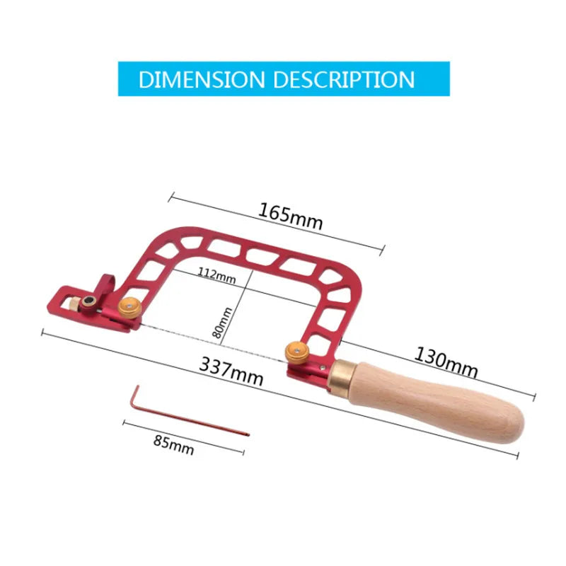 Diamond Wire Coping Saw – Aluminum Alloy Frame Curve Saw for Accurate Woodworking & Ceramic Cutting