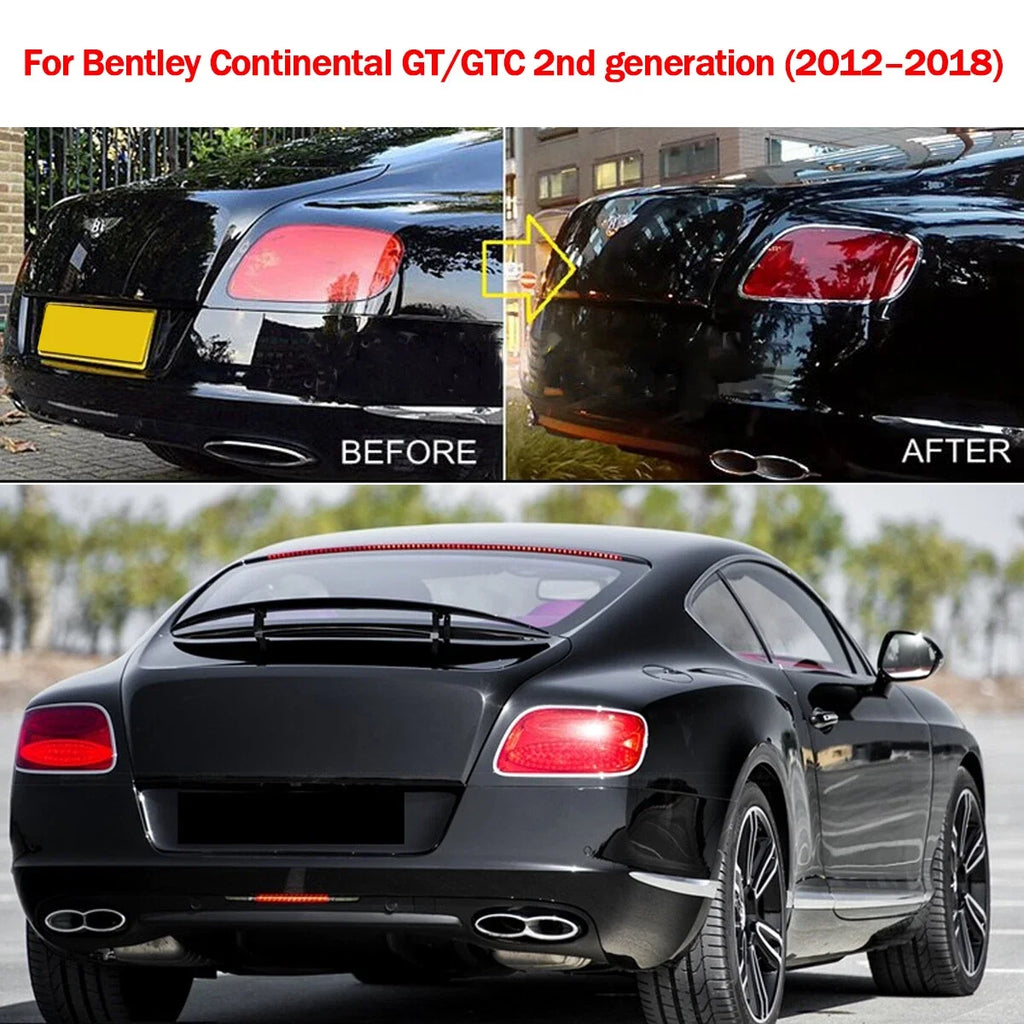 Rear Lamps Cover Cap For Bentley Continental GT GTC 2-door 2012-2018 Rear Trim Tail Lights Lamp Rims Chrome Framework Auto Parts