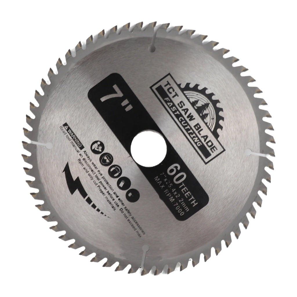 Saw Blade 7”180mm 60 Teeth Carbide Circular Saw Blade Cutting Disc for Wood Plastic