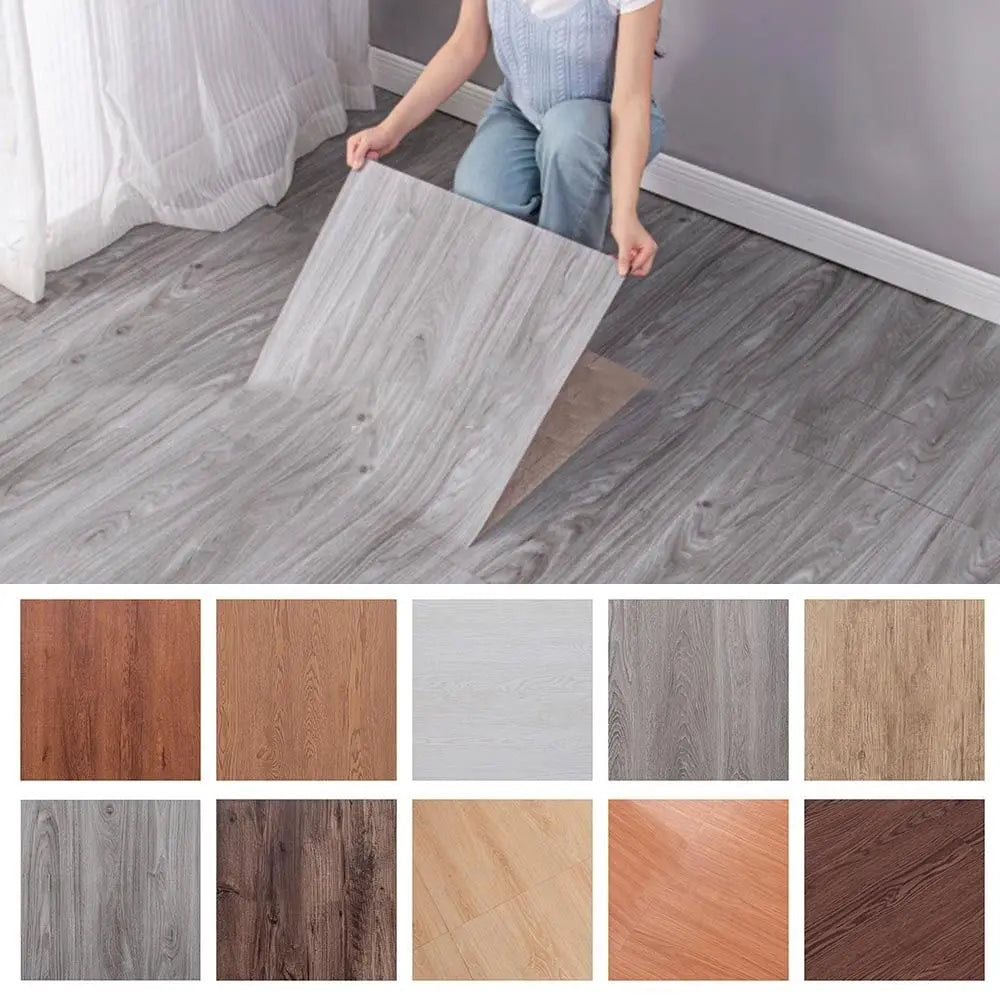 Wear-resistant Self-adhesive Wood Grain Floor Sticker Thickened Non-Slip Floor Wallpaper PVC Waterproof Wall Sticker