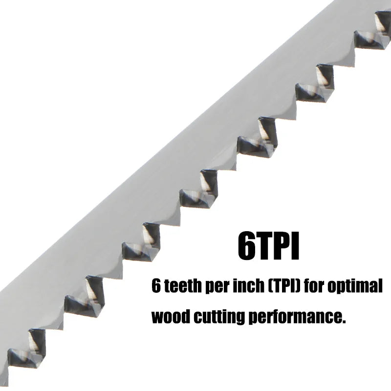 SK5 Japanese Teeth Reciprocating Saw Blades Kit 9/15/18 Inch 6TPI Curved Edge Saw Blades For Wood Pruning Cutting Tree Trimming