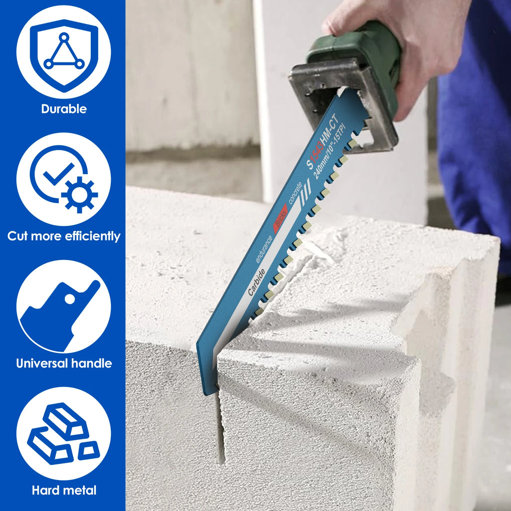 Reciprocating Saw Blade 10/12/18/20inch Universal Cutting Recip Sabre Saw Blade Alloy Steel Brick Concrete Cutting Saw Blade