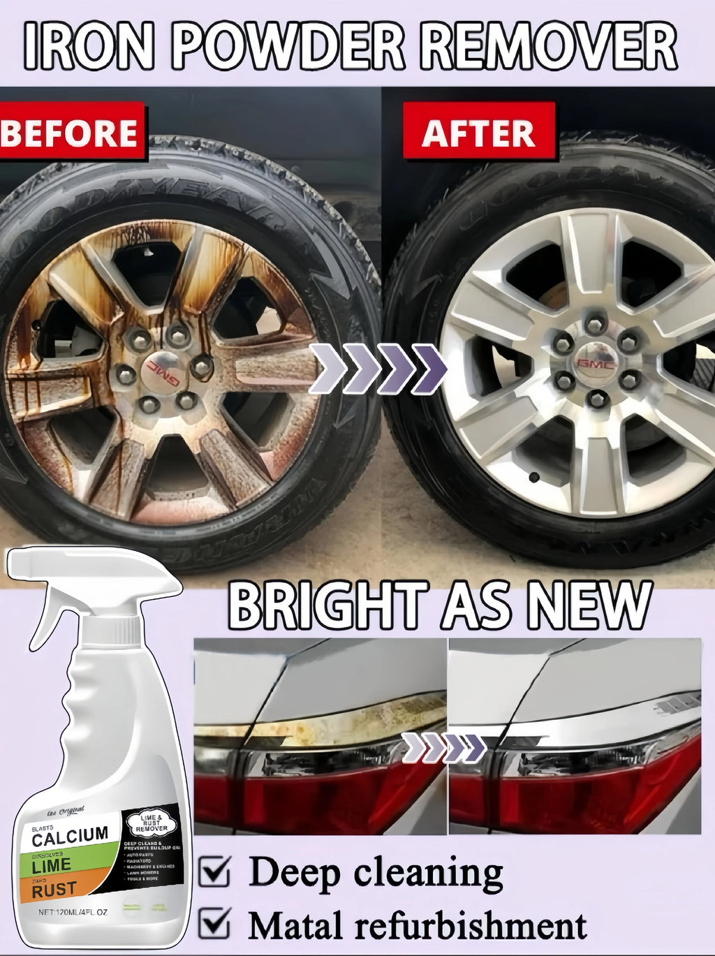 Car rust removal spray engine rust remover auto parts maintenance cleaner fast rust removal and anti-corrosion
