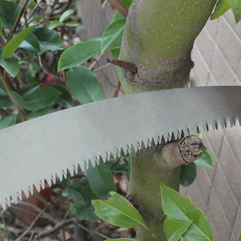 Pruning Saw ( 12" CURVED BLADE) Comfort Handle - Professional Hand Saw - Perfect for Trimming Trees, Plants, Shrubs, Wood, etc.