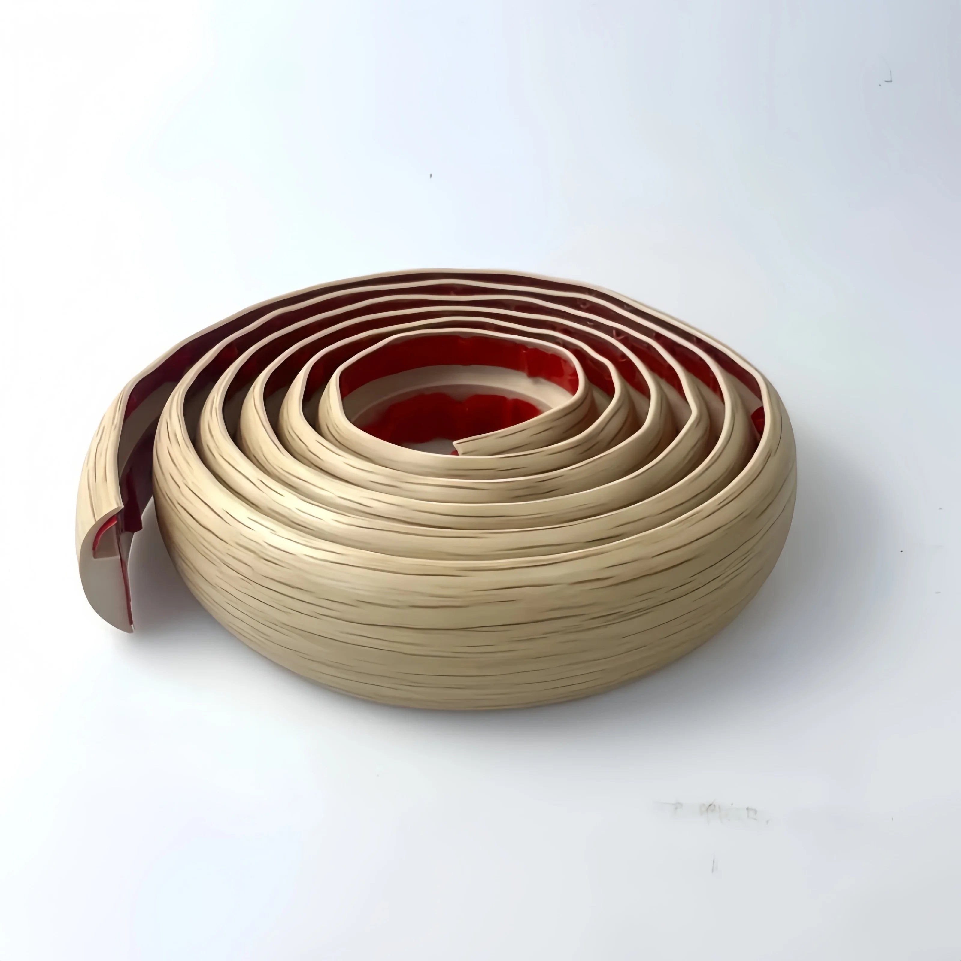 1PC 1m/39.37in Self-Adhesive Floor Transition Strip, Flexible Wood Grain Design Edging for Carpet, Laminate&Floors, Threshold