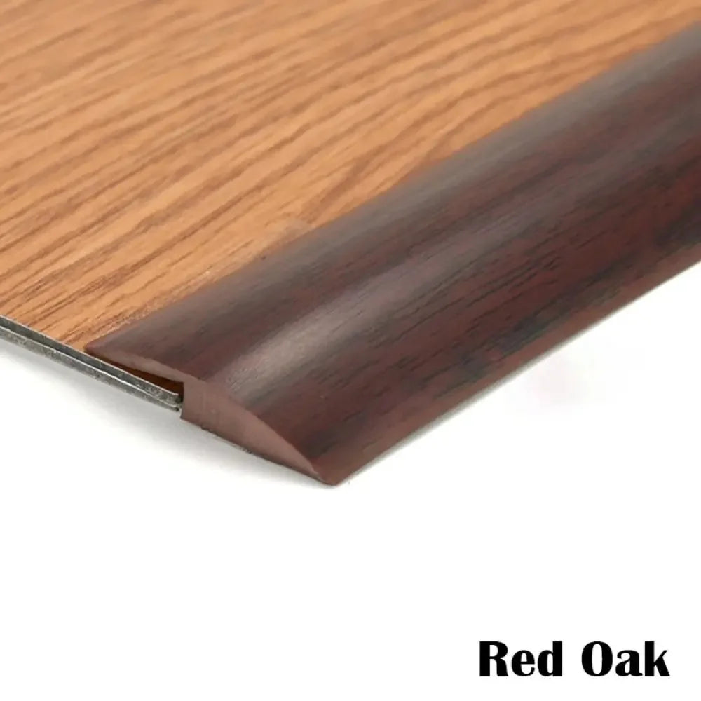 1PC 1m/39.37in Self-Adhesive Floor Transition Strip, Flexible Wood Grain Design Edging for Carpet, Laminate&Floors, Threshold