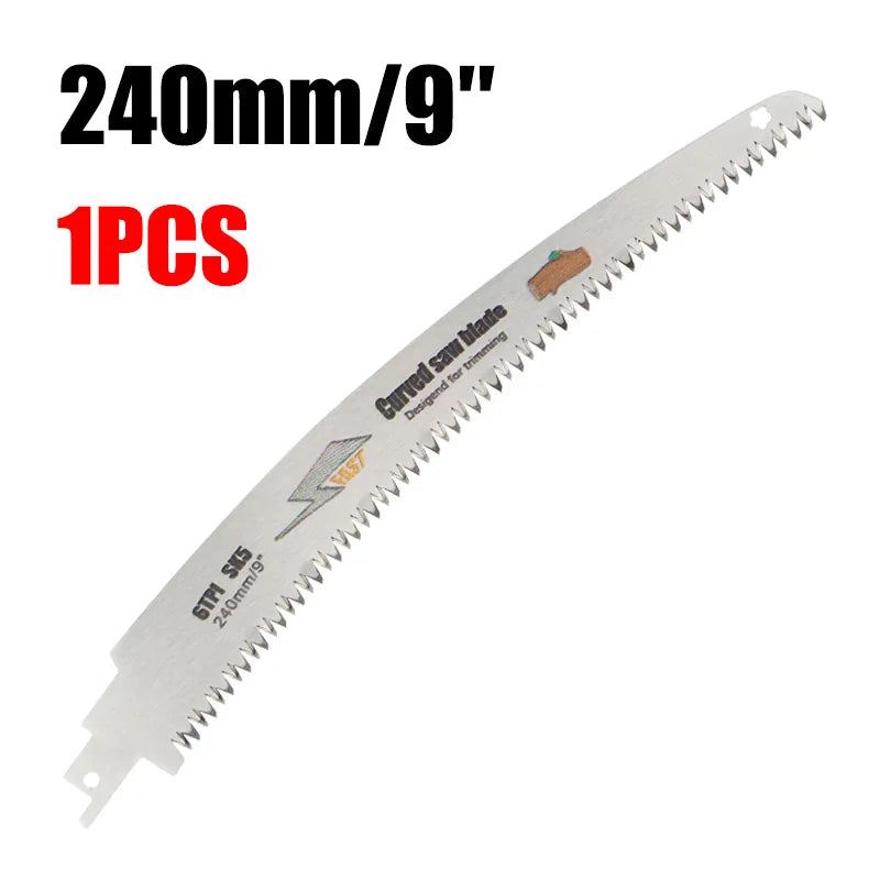 SK5 Japanese Teeth Reciprocating Saw Blades Kit 9/15/18 Inch 6TPI Curved Edge Saw Blades For Wood Pruning Cutting Tree Trimming