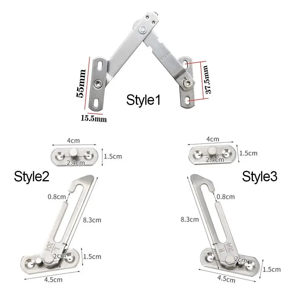 Window Hook Latches Adjustable Suspended Window Strut Limiter Hotel Office Building High Rise Children's Safety Lock Protector