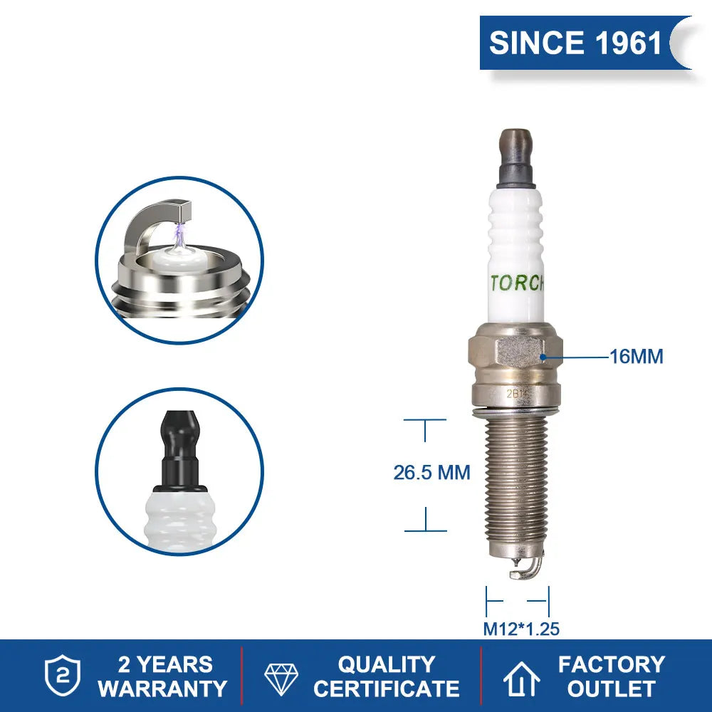 2-8PCS Double Platinum Candles Torch LDK8RAPP Replace for DONGFENG SFG15T 3707200-F00-00A 3707200F0000A Spark plug Auto Parts